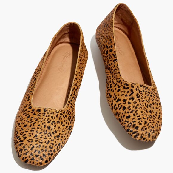 NEW Madewell The Cory Flat in Leopard Calf Hair Desert Dune Multi Size 6 $118 - Picture 3 of 16
